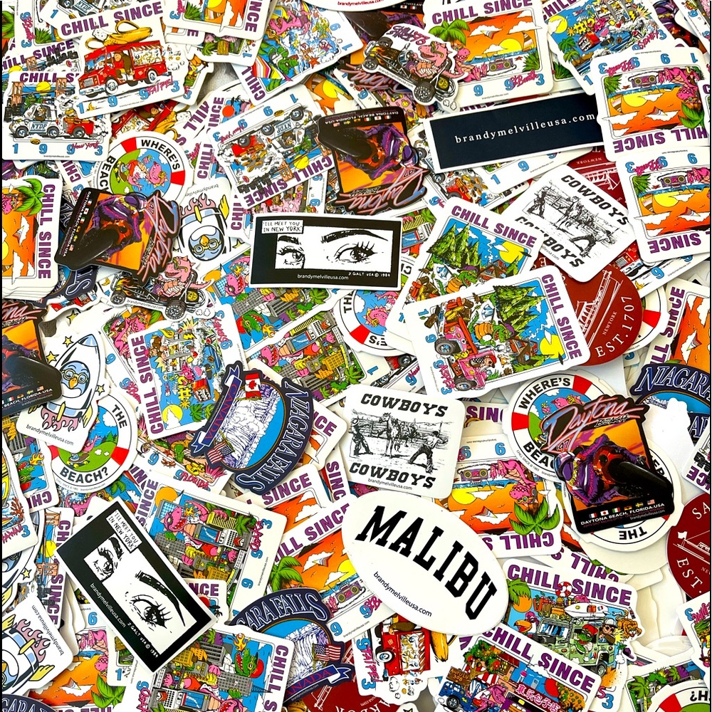 50 BRANDY MELLVILLE STICKERS‼️